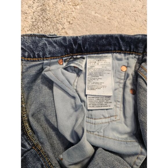 Levis 511 Mens Slim Fit Jeans Size 31x32 Blue Acid Washed Denim Y2K - Picture 8 of 9